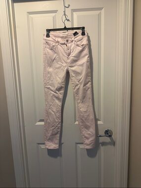7 For All Mankind Pale Pink Skinny Jeans